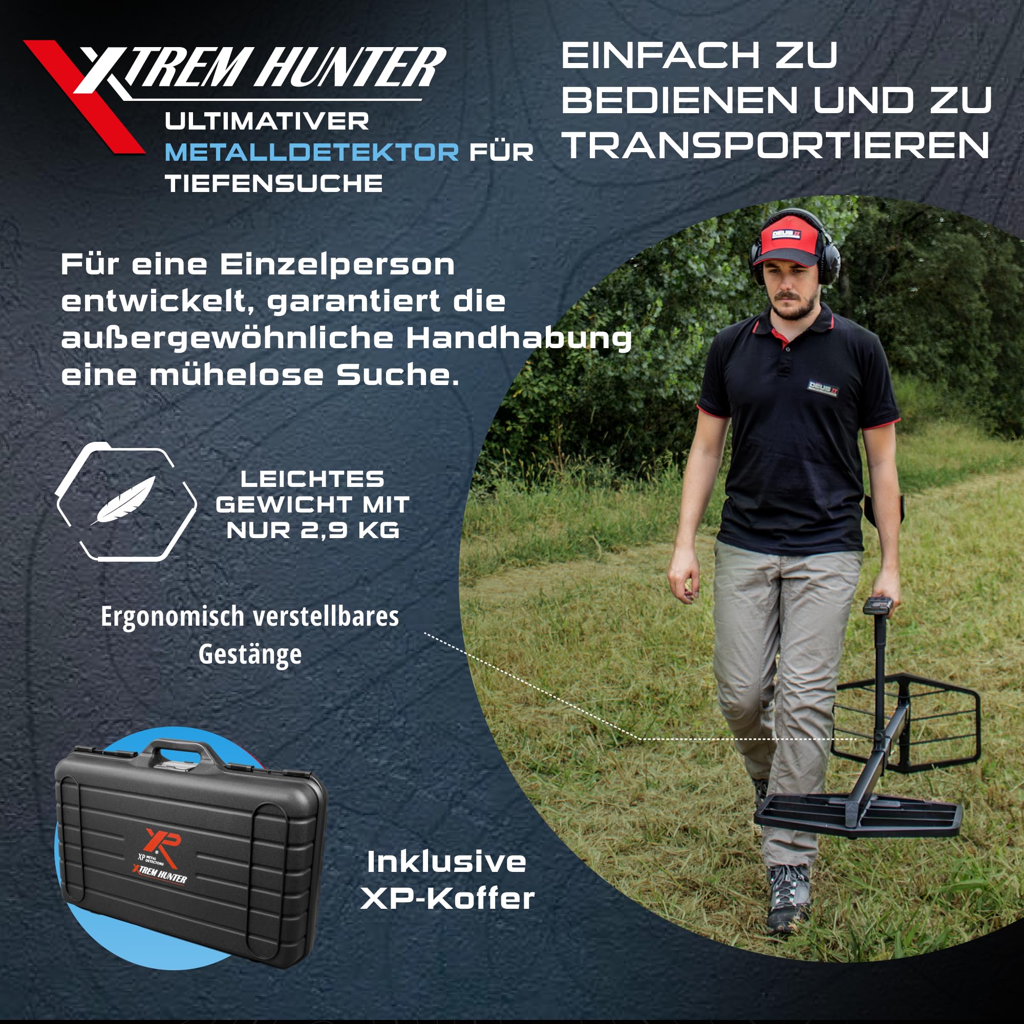 xp-metal-detectors-xtrem-hunter-xtr-115-tiefsuch-metalldetektor-mit-fmf-xtr115tx image 4