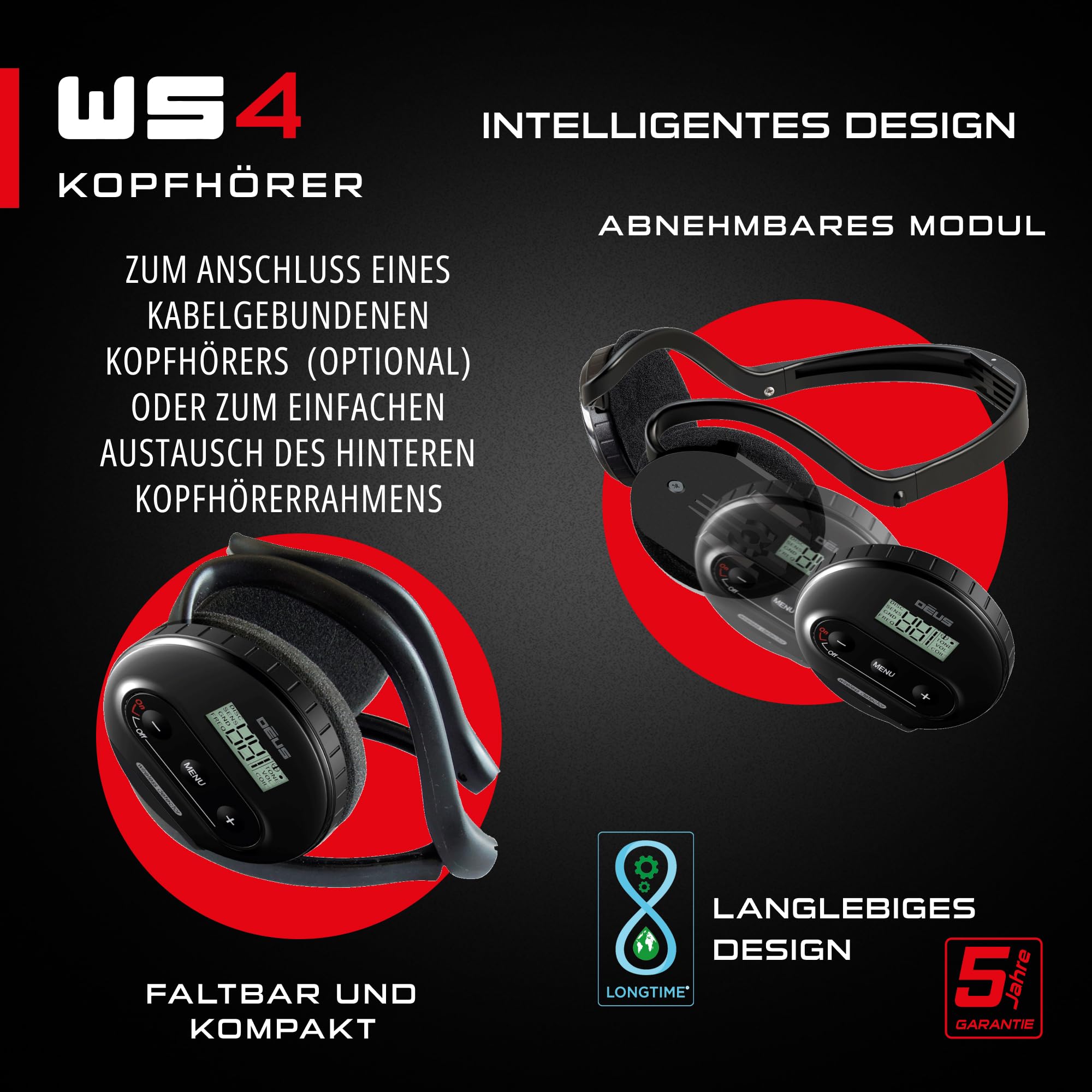 xp-metal-detectors-ws4-kopfh-rer-d09-f-r-deus-faltbar-spritzwassergesch-tzt-mit- image 6
