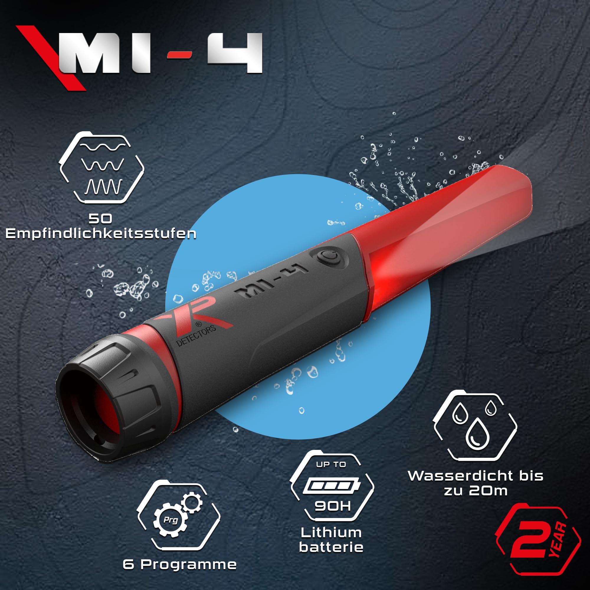 xp-metal-detectors-mi-4-pinpointer-schwarz-wasserdicht-bis-6-m image 2
