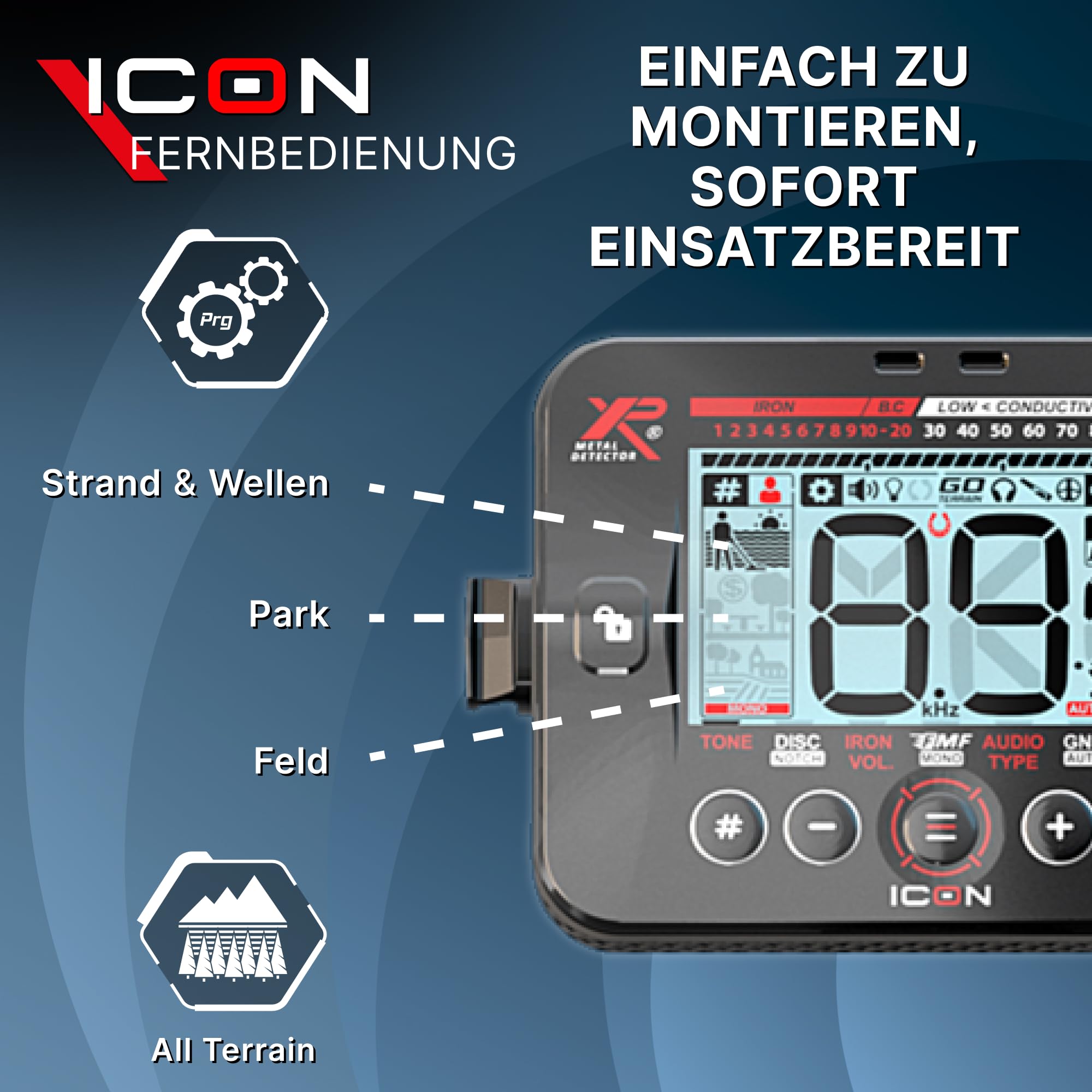 xp-metal-detectors-icon-rc-kabellose-fernbedienung-mit-lcd-f-r-icon-deus-ii image 2