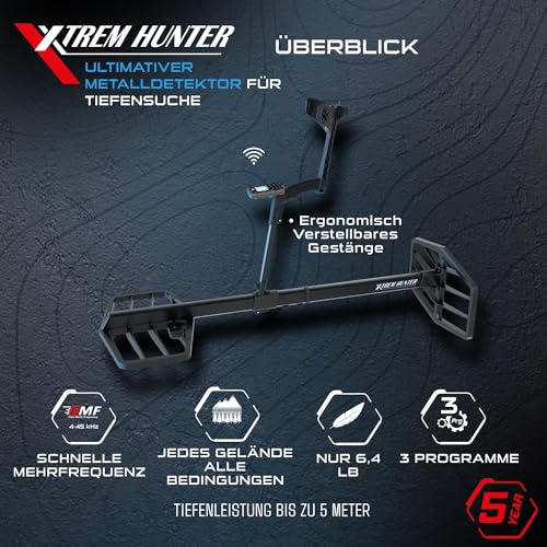xp-metal-detectors-xtrem-hunter-xtr-115-tiefsuch-metalldetektor-mit-fmf-xtr115tx image 6