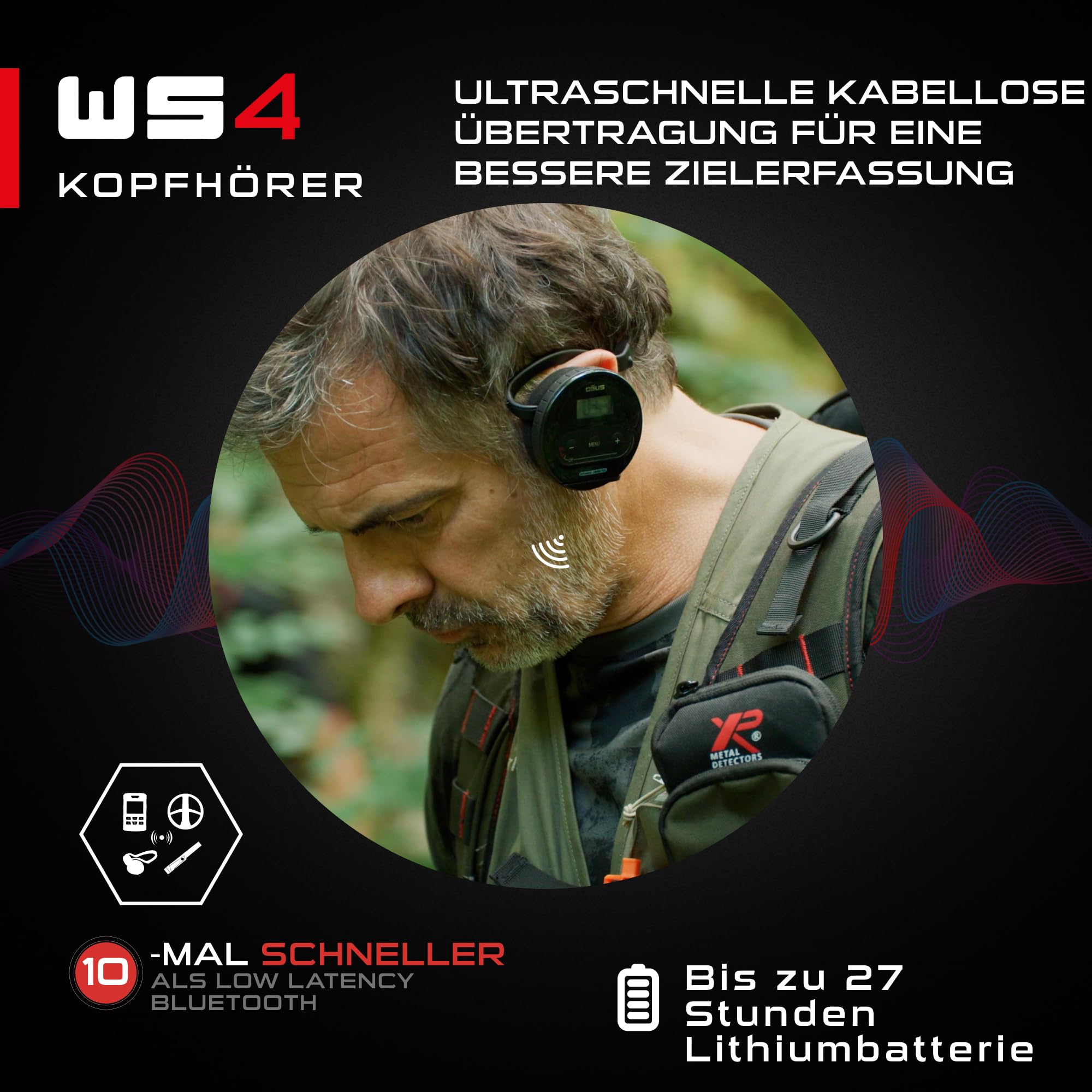 xp-metal-detectors-ws4-kopfh-rer-d09-f-r-deus-faltbar-spritzwassergesch-tzt-mit- image 4